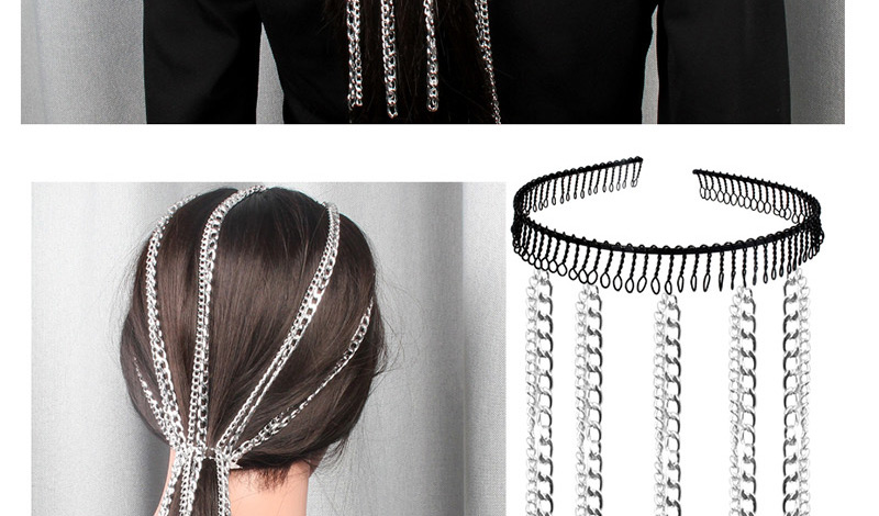 Fashion White K Toothed Chain Headband,Head Band