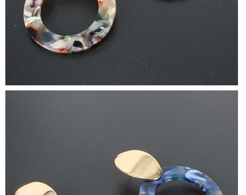 Fashion Color Mixing Round Acrylic Earrings,Drop Earrings