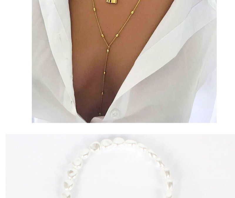 Fashion Gold Multi-layer Imitation Pearl Necklace,Multi Strand Necklaces