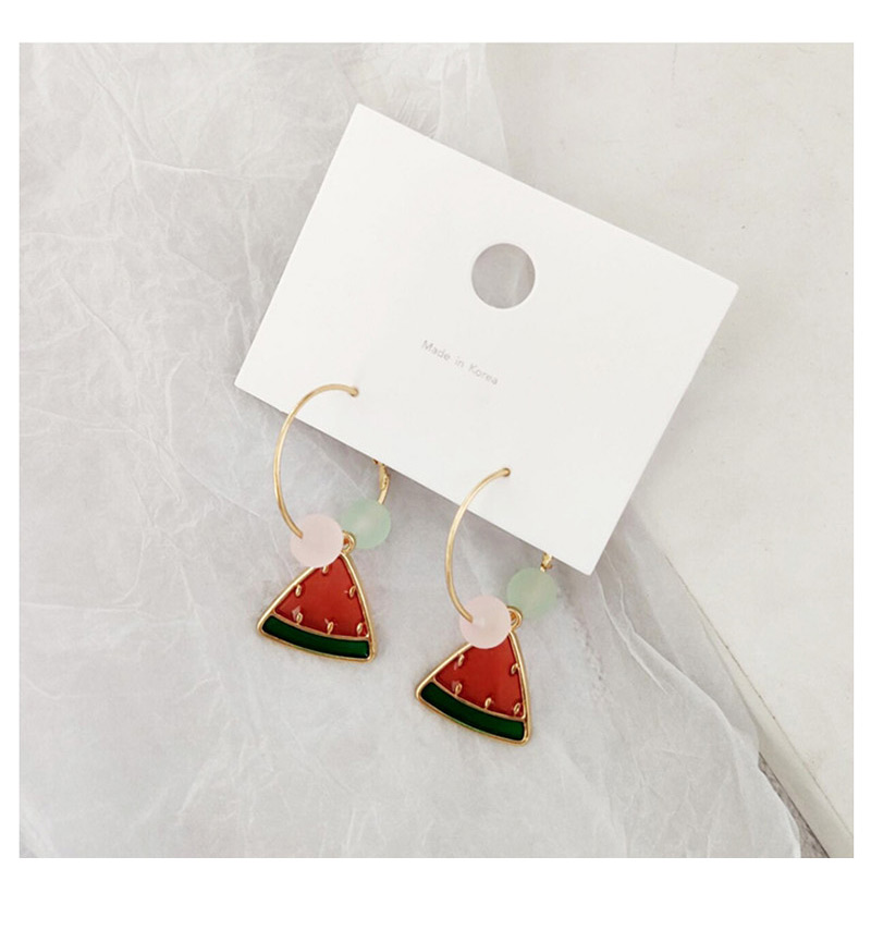 Fashion Watermelon Red Fruit Transparent Earrings,Drop Earrings