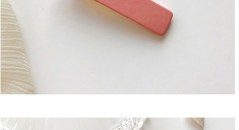 Fashion Pink Wooden Geometric Hair Clip,Hairpins