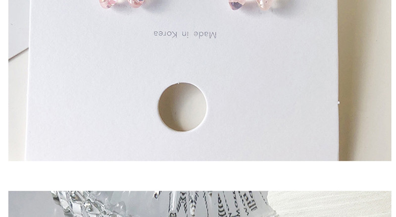 Fashion Pink  Silver Needle Sequined Butterfly Earrings,Stud Earrings