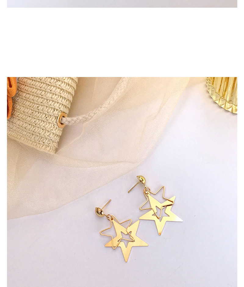 Fashion Gold Pearl Geometric Hollow Square Stud Earrings,Drop Earrings
