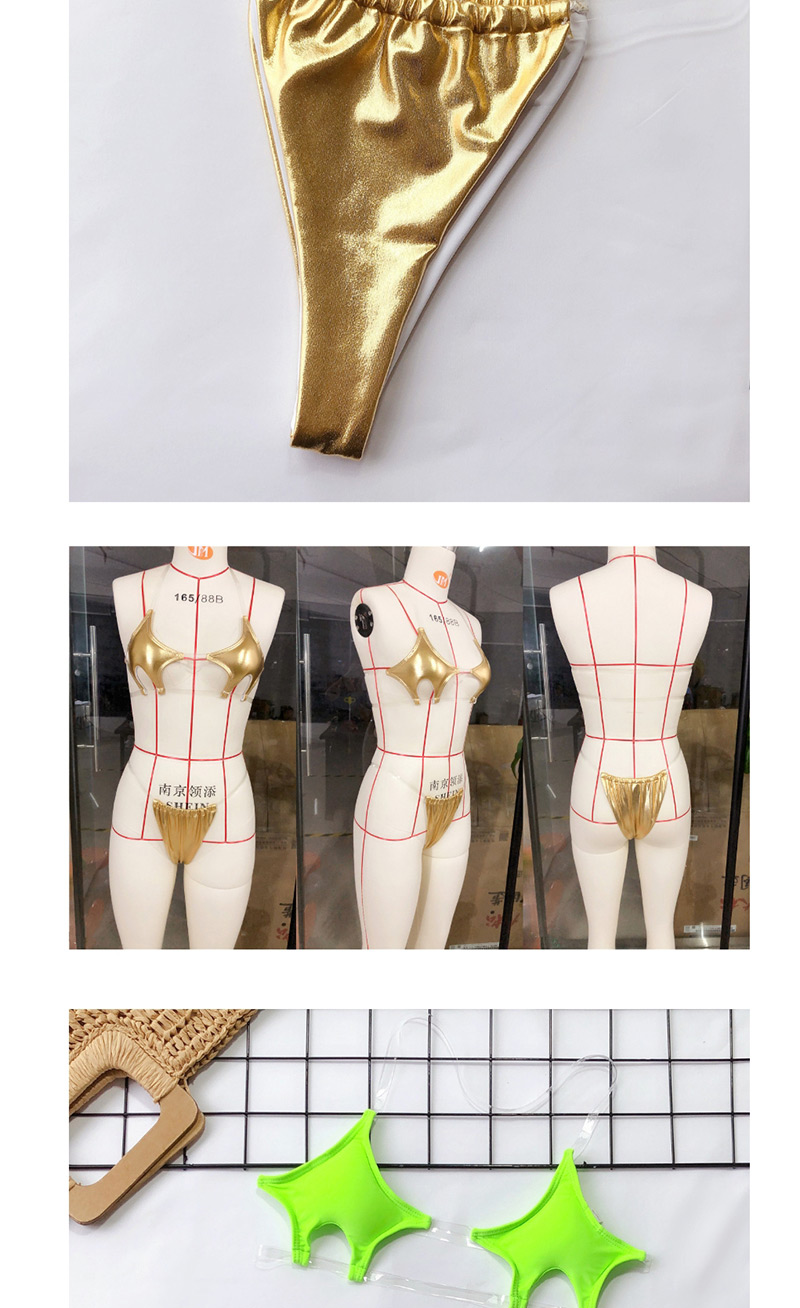 Fashion Hot Silver Pentagram Transparent Belt Swimming Split Body Clothing,Bikini Sets