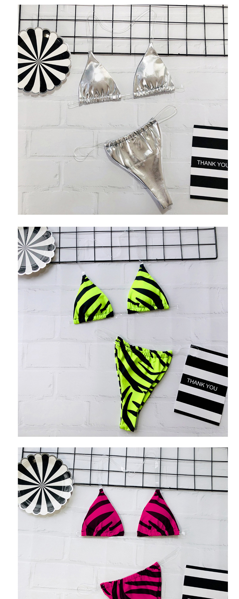 Fashion Rose Zebra Transparent Belt Bikini,Bikini Sets