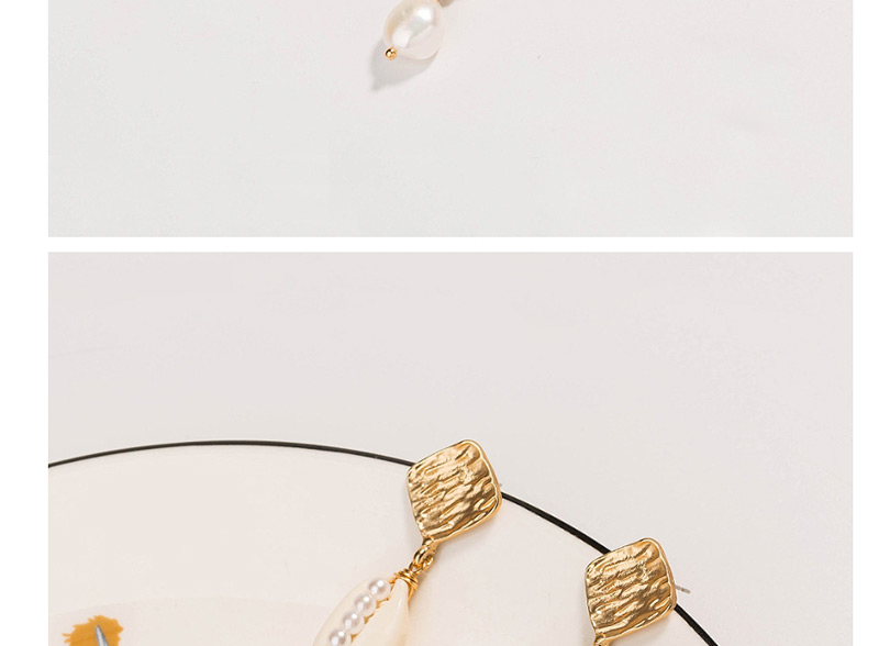 Fashion Gold Natural Shell Freshwater Pearl Earrings,Drop Earrings