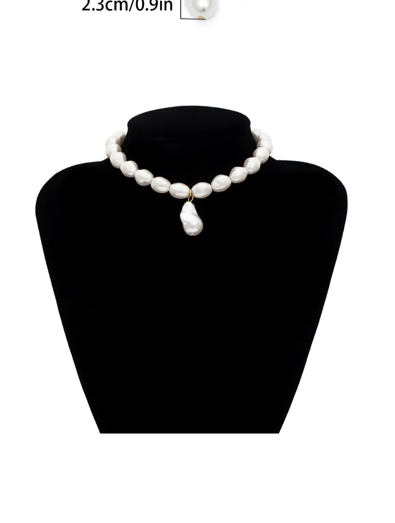 Fashion White Irregular Shaped Pearl Necklace,Pendants