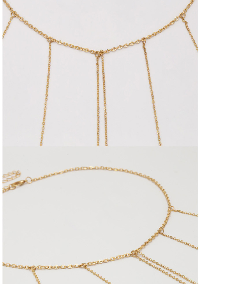 Fashion White K Chain Multi-layer Body Chain,Body Piercing Jewelry