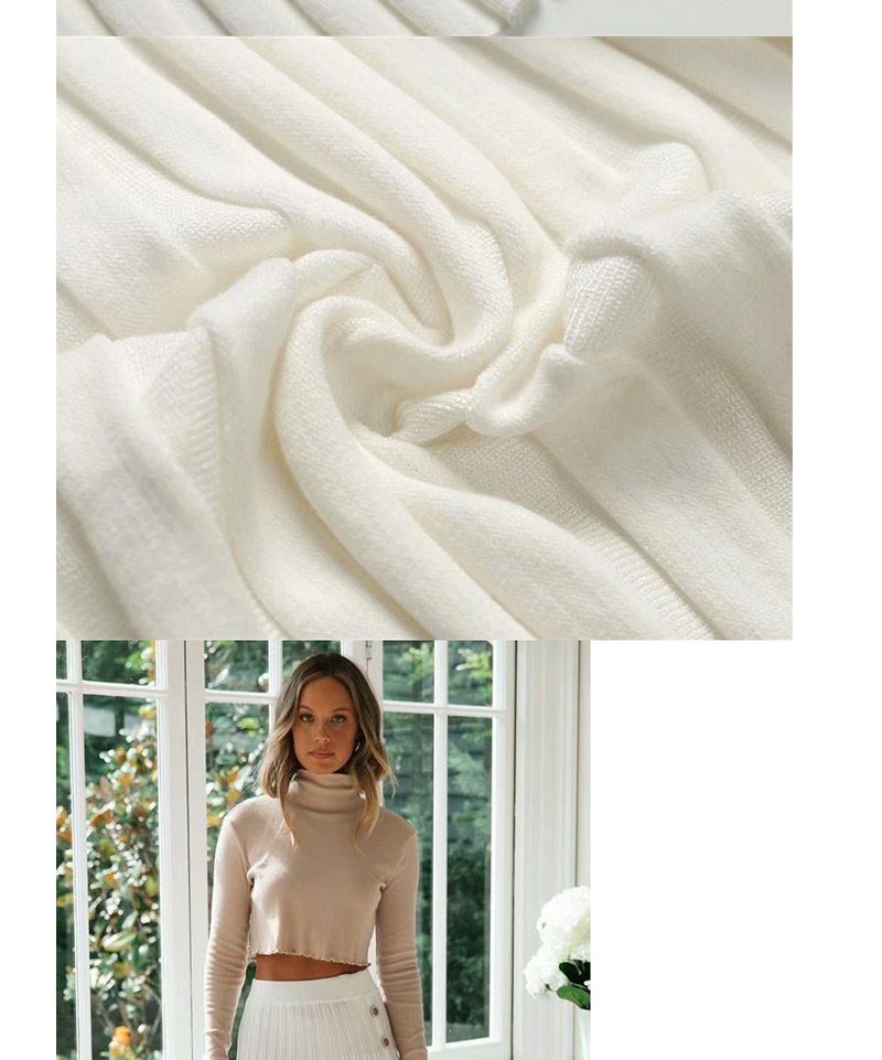 Fashion White Side Slit Elastic Skirt,Skirts