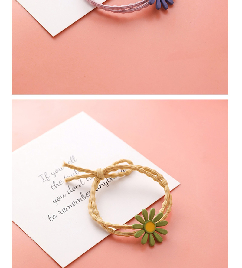 Fashion Brown Flower Flower Daisy Rubber Band,Hair Ring
