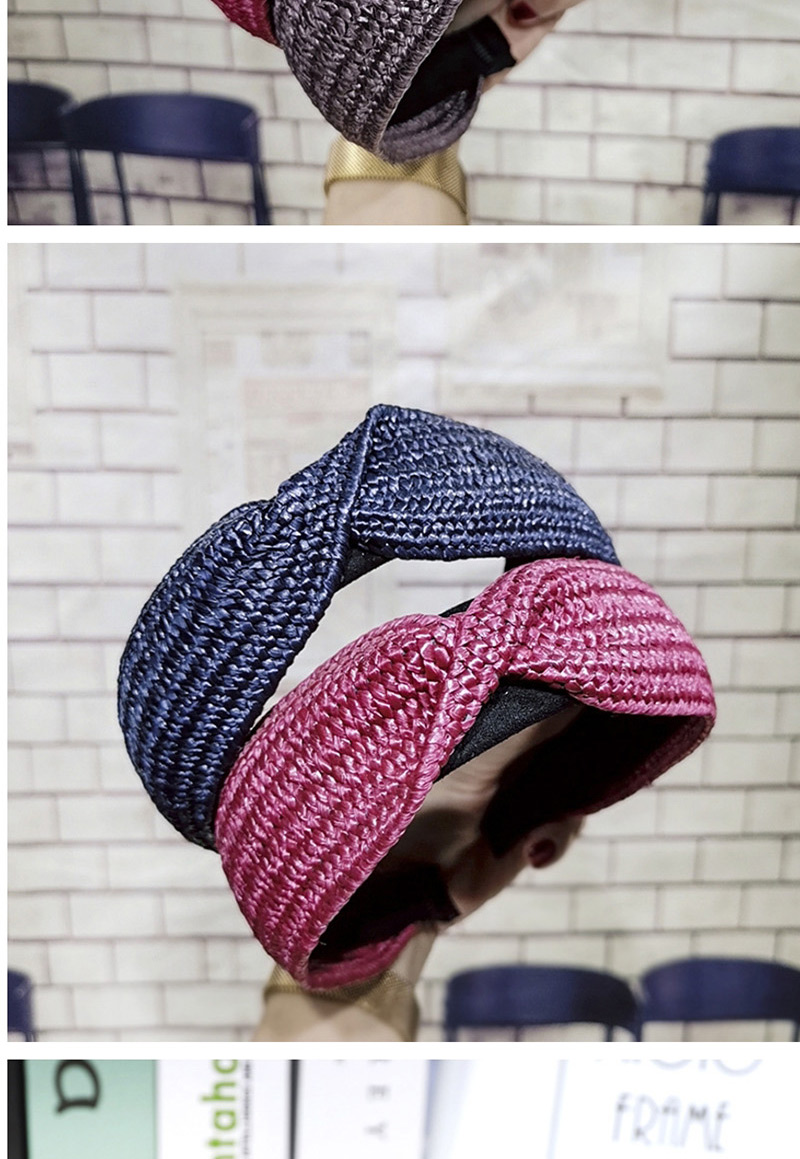 Fashion Navy Blue Woven Headband,Head Band
