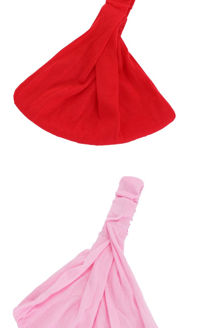 Fashion Red Solid Color Cotton Wide-brimmed Elastic Headband,Hair Ribbons
