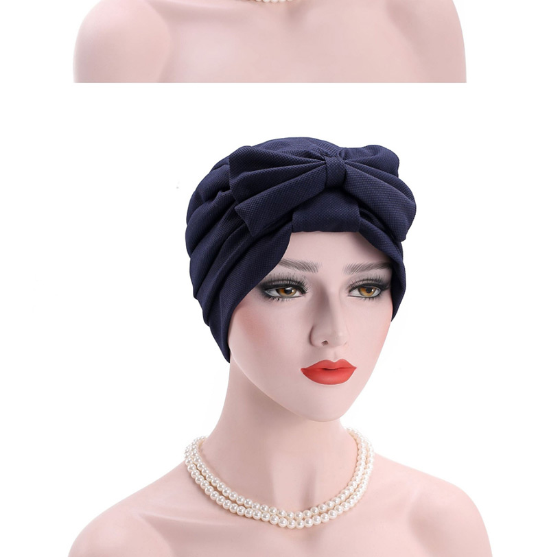 Fashion Navy Bow Bonnet,Beanies&Others