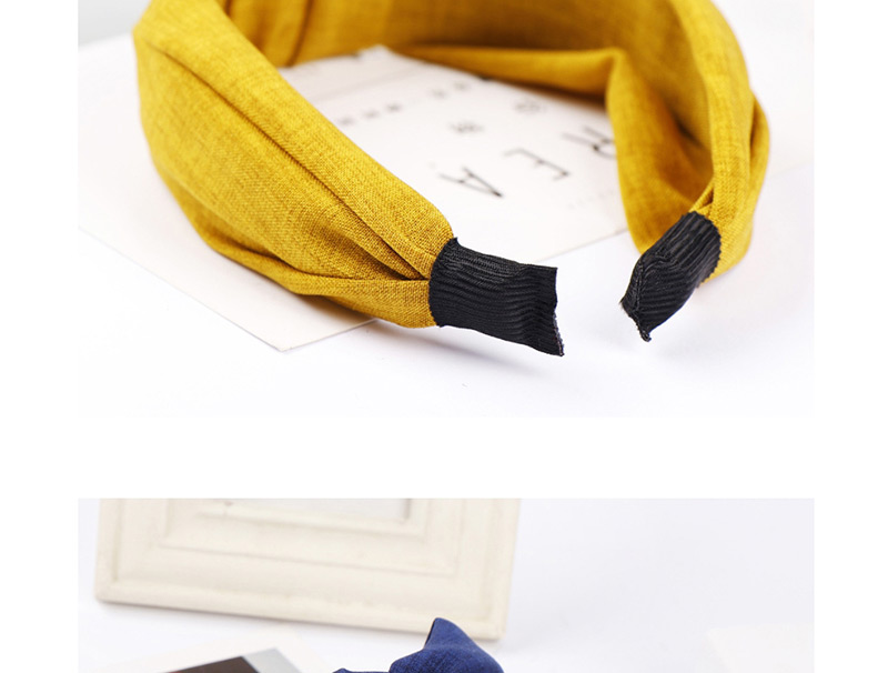 Fashion Black Knotted Wide-brimmed Cross Hair Band,Head Band