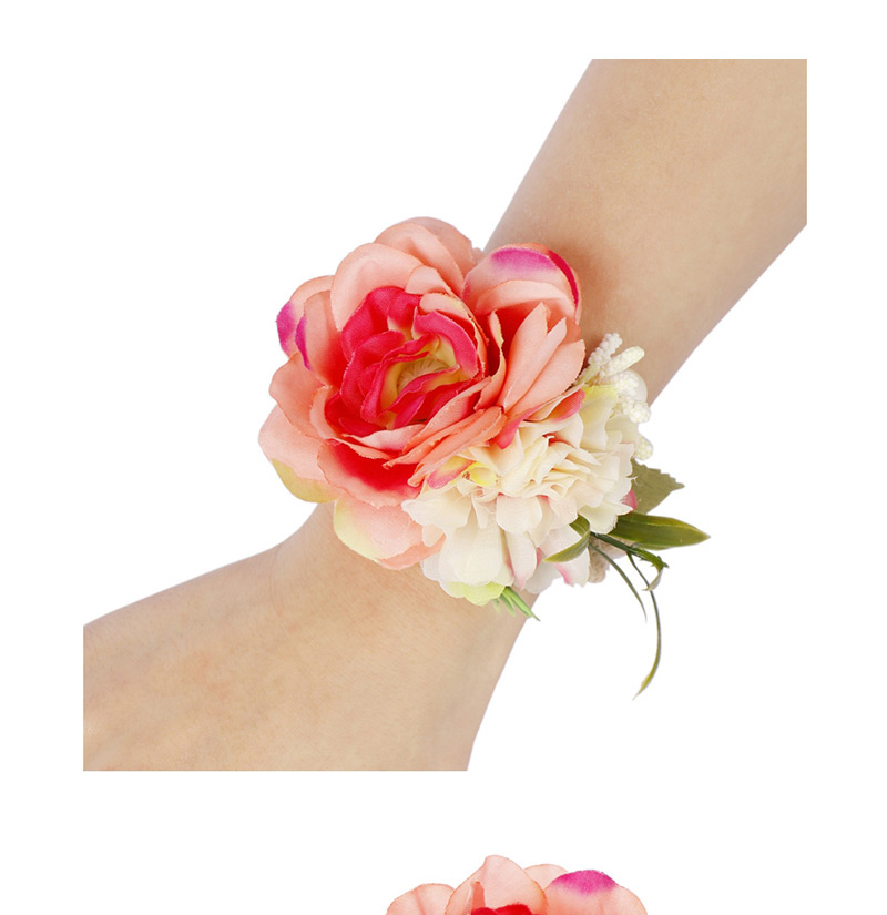 Fashion White + Powder Flower Woven Open Bracelet,Fashion Bangles