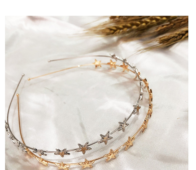 Fashion Gold Alloy Five-pointed Star Hair Band,Head Band
