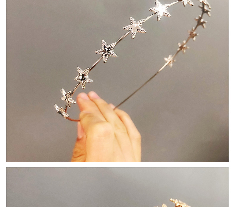 Fashion Silver Alloy Five-pointed Star Hair Band,Head Band