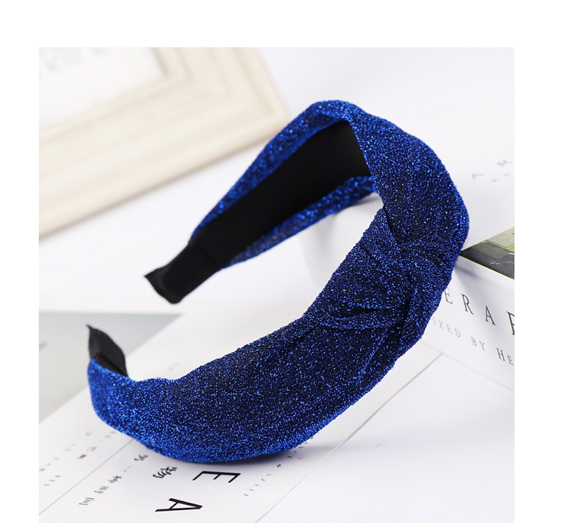 Fashion Sapphire Bright Silk Cloth Elastic Knotted Headband,Head Band
