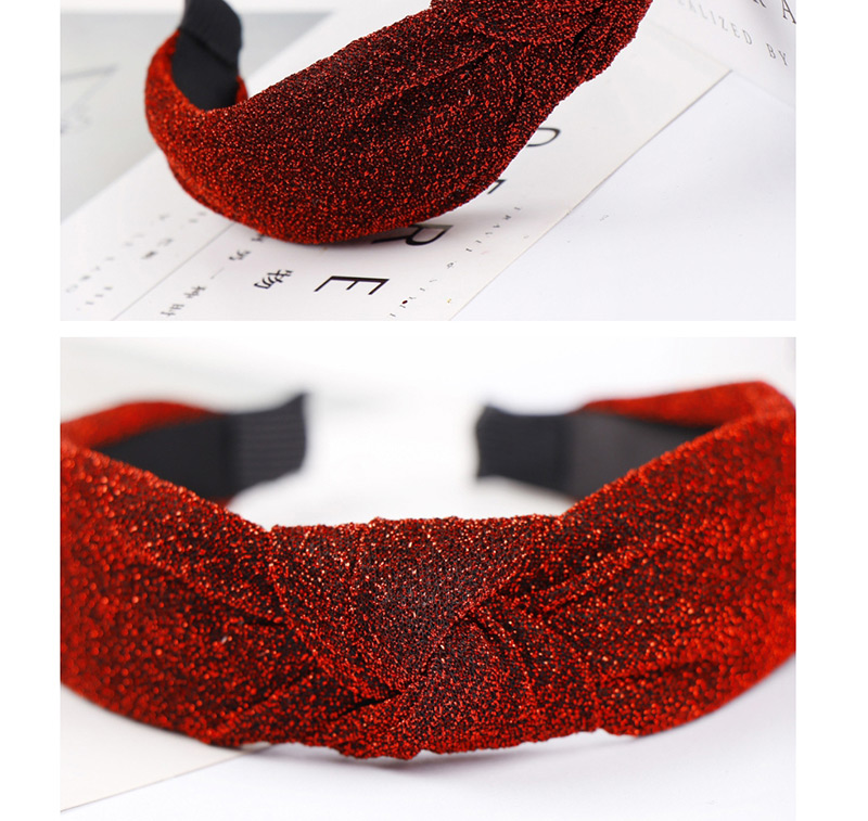 Fashion Red Skin Bright Silk Cloth Elastic Knotted Headband,Head Band