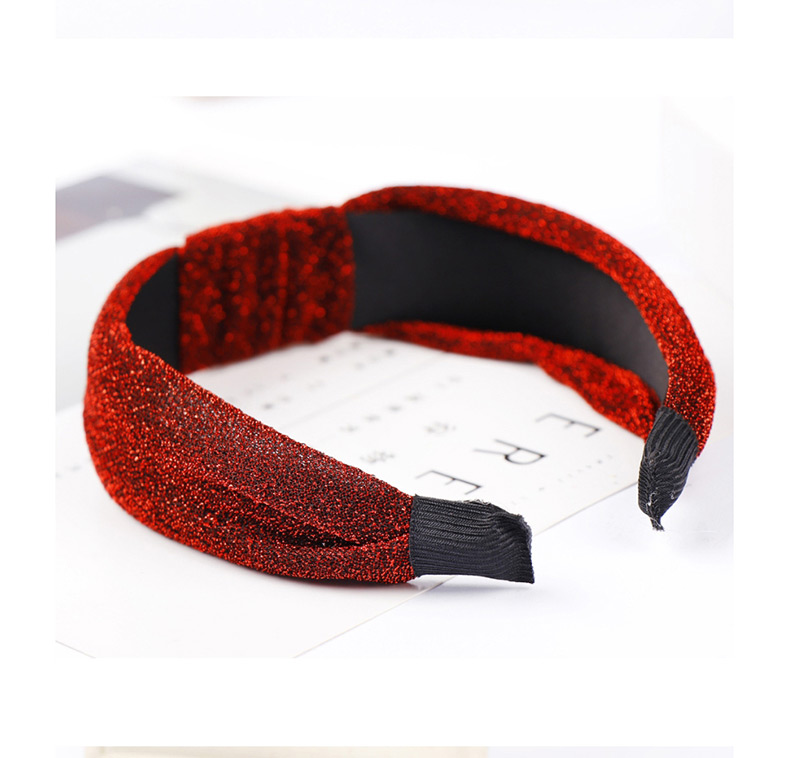 Fashion Red Skin Bright Silk Cloth Elastic Knotted Headband,Head Band
