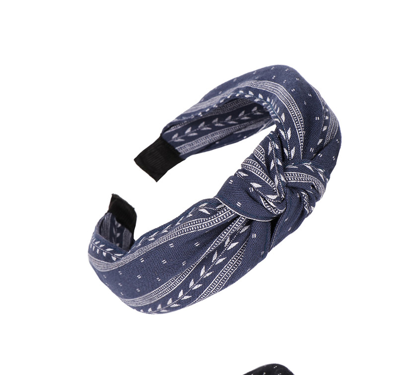 Fashion Navy Cloth Bow Knotted Wide-brimmed Headband,Head Band