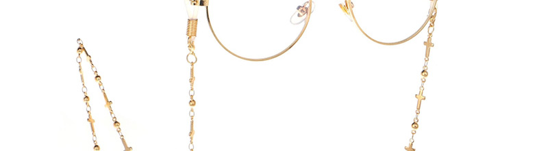 Fashion Gold Copper Cross Bead Chain Chain Glasses Chain,Sunglasses Chain