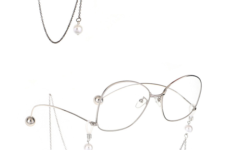 Fashion Silver Chain Hanging Neck Pearl Glasses Chain,Sunglasses Chain