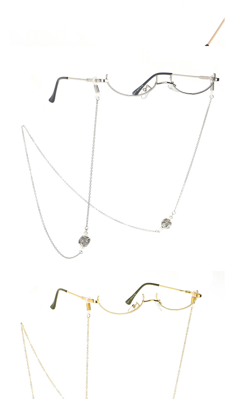 Fashion Silver Glasses Star Zircon Lensless Glasses Frame,Sunglasses Chain
