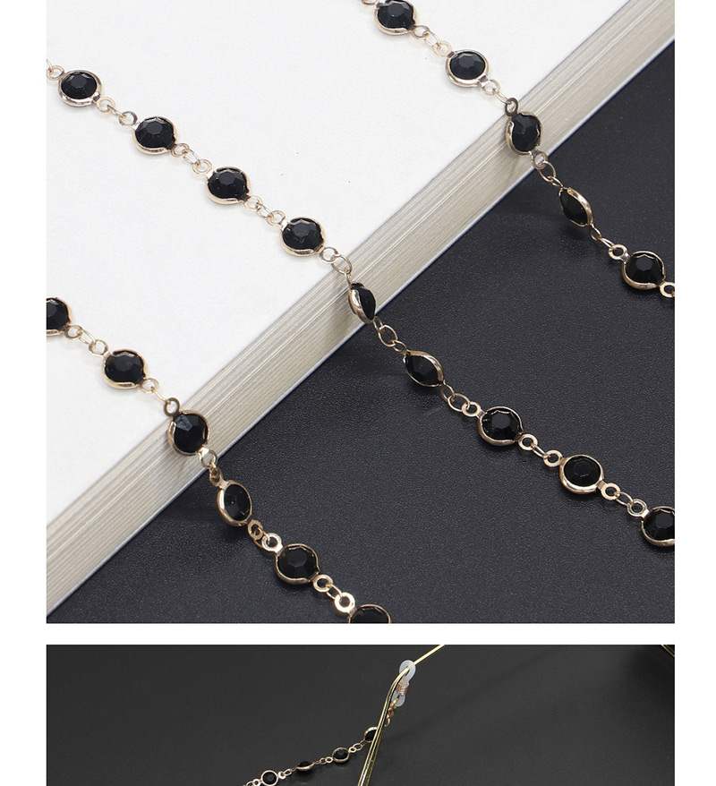 Fashion Gold With Colorful Transparent Glass Bead Chain,Sunglasses Chain