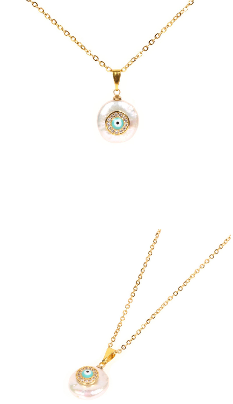Fashion Gold Pearl Micro-set Eye Necklace,Necklaces