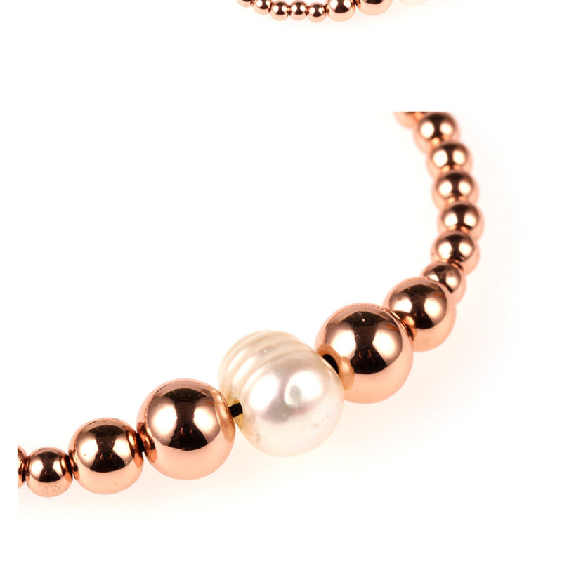 Fashion Silver Gold Plated Solid Copper Bead Adjustable Weave Freshwater Pearl Bracelet,Bracelets