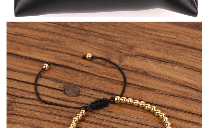 Fashion Gold Braided 4mm Copper Bead Shaped Pearl Bracelet,Bracelets