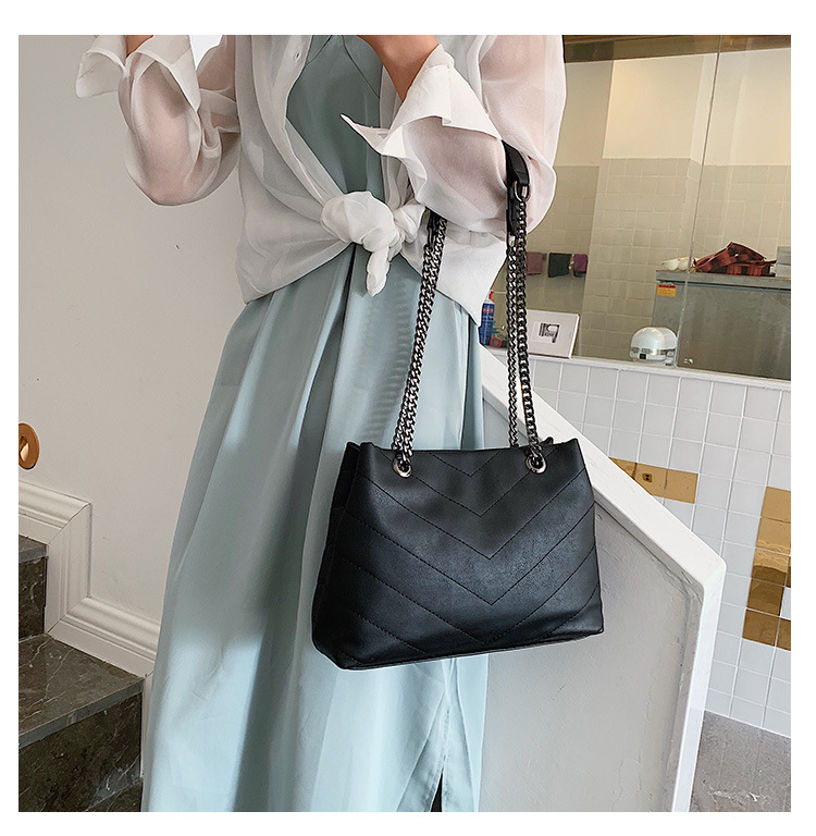 Fashion Light Grey Large-capacity Shoulder Bag Chain Bag,Messenger bags