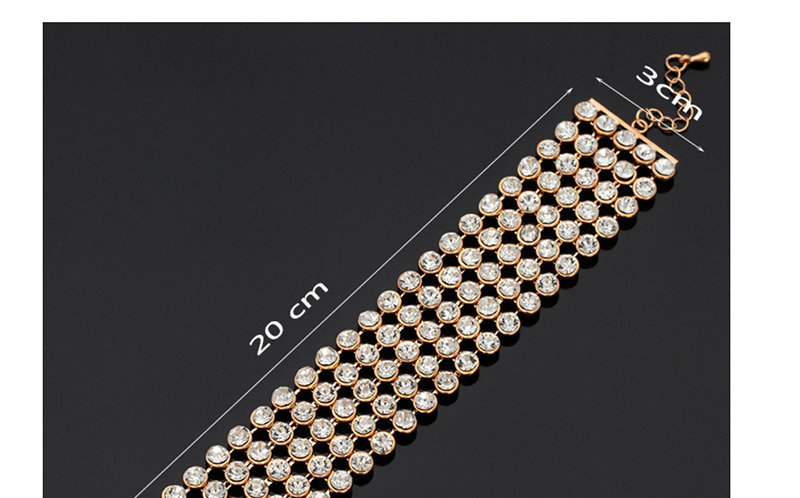 Fashion Gold Multi-row Full Diamond Bracelet,Fashion Bracelets
