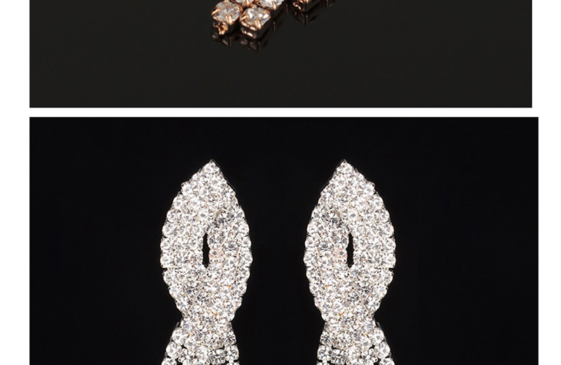 Fashion Gold Crystal Tassel Earrings,Drop Earrings
