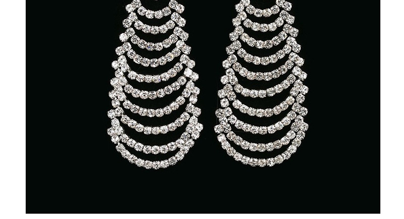 Fashion Silver Studded Tassel Earrings,Drop Earrings