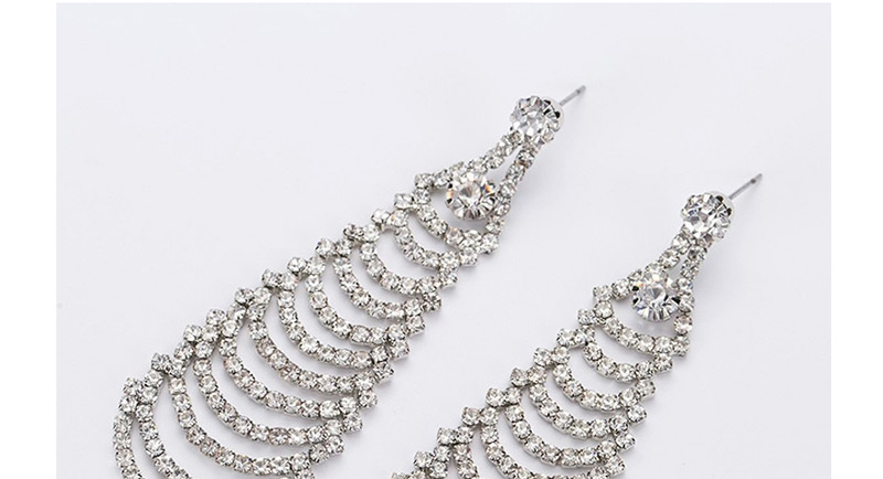 Fashion Silver Studded Tassel Earrings,Drop Earrings