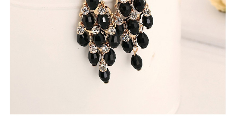 Fashion Black Crystal Earrings,Drop Earrings