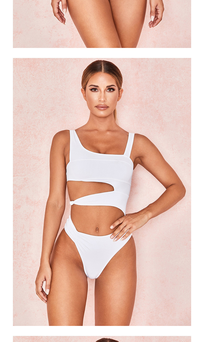 Fashion White Openwork One-piece Swimsuit,One Pieces