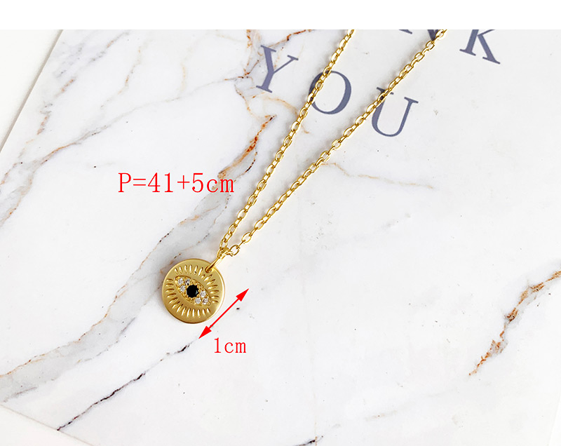 Fashion Gold Copper Inlay Zircon Round Palm Necklace,Necklaces