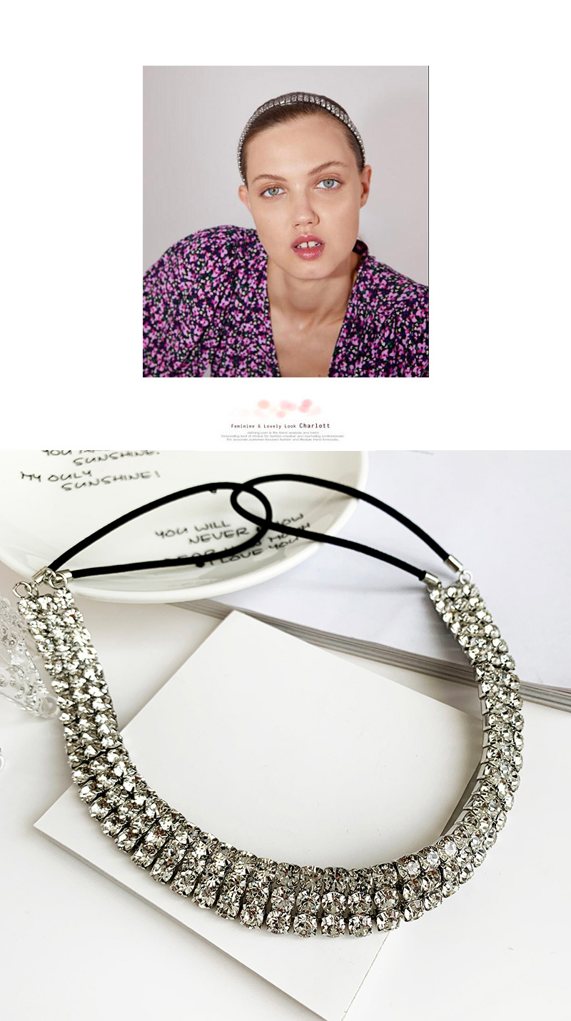 Fashion Silver Alloy Diamond Headband,Hair Ribbons