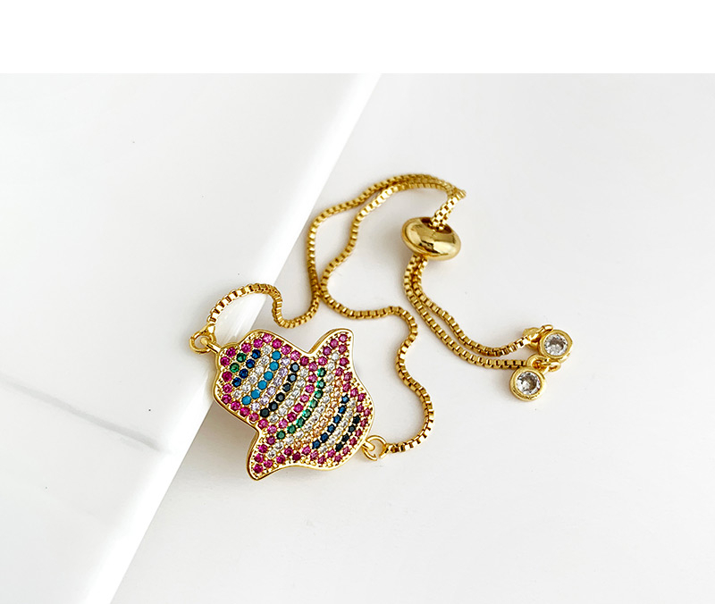 Fashion Gold Copper Inlay Zircon Palm Bracelet,Bracelets