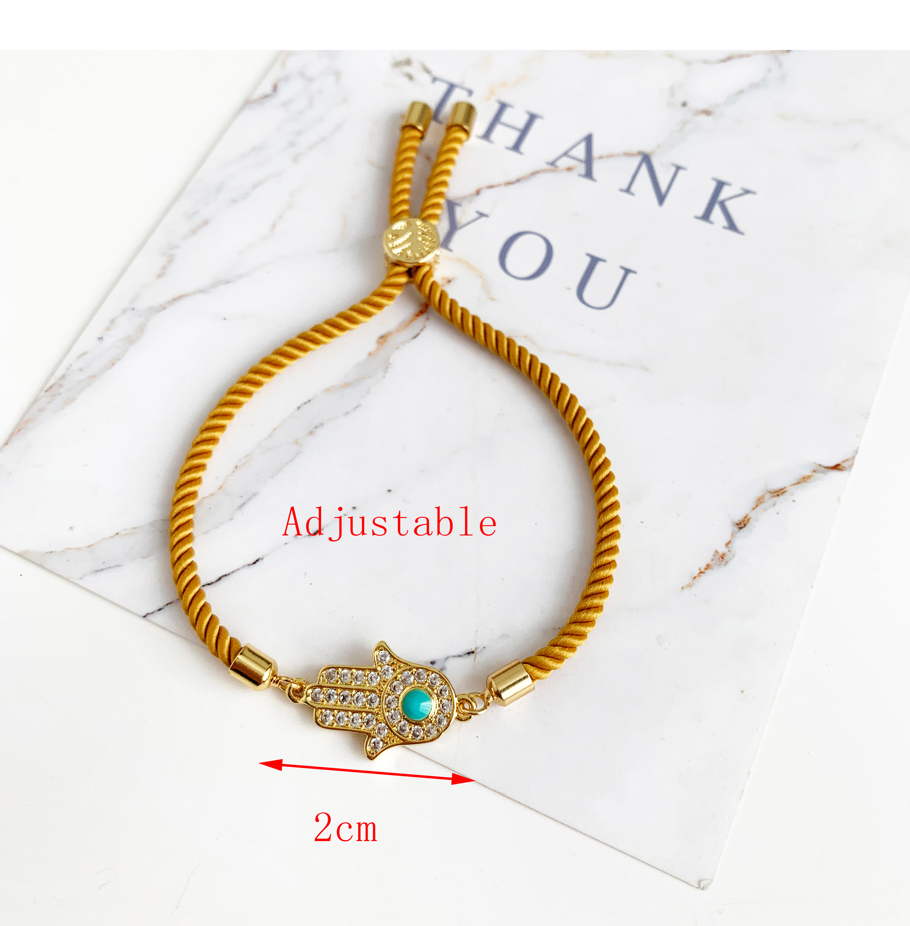 Fashion Gold Copper Inlaid Zircon Beaded Palm Bracelet,Bracelets