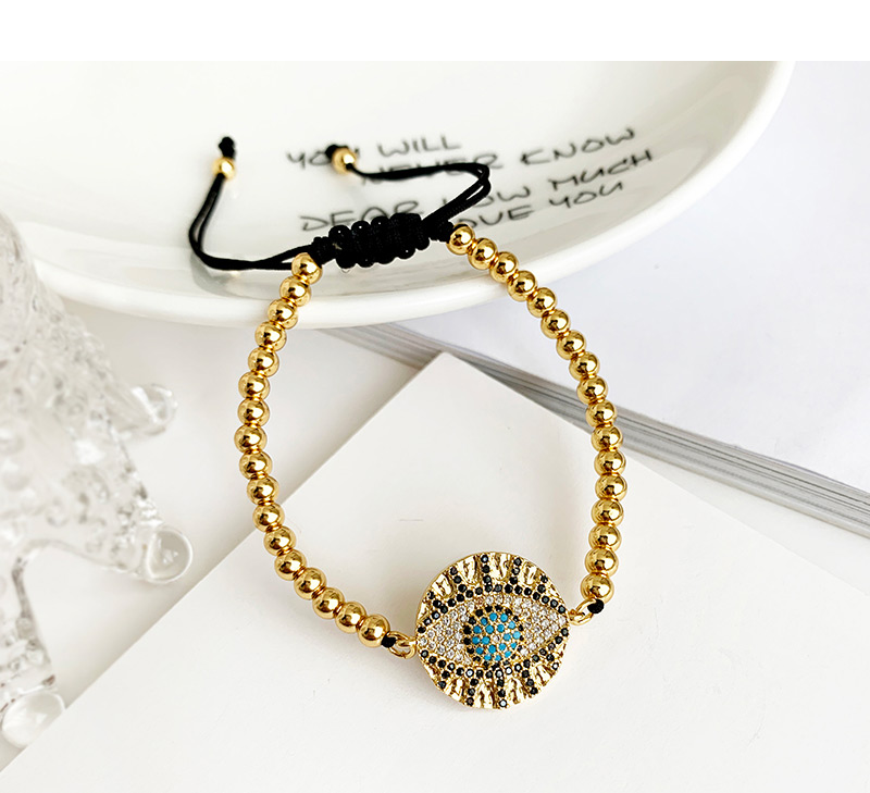 Fashion Rose Gold Copper Inlay Zircon Eye Bracelet,Bracelets