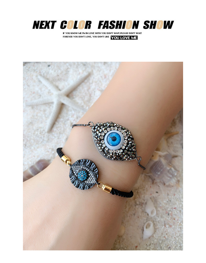 Fashion Black Copper Inlay Zircon Eye Bracelet,Bracelets