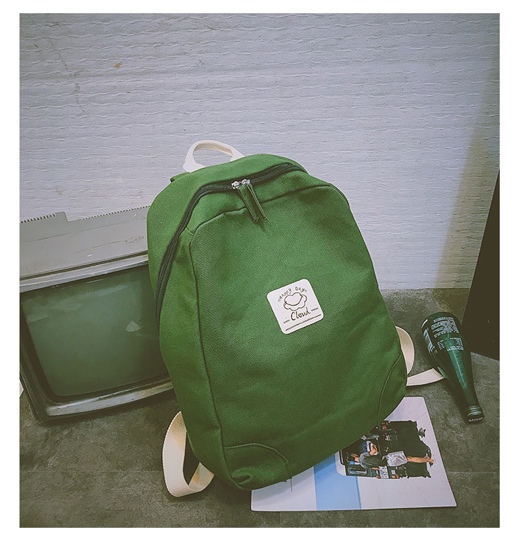 Fashion Green Solid Color Backpack,Backpack