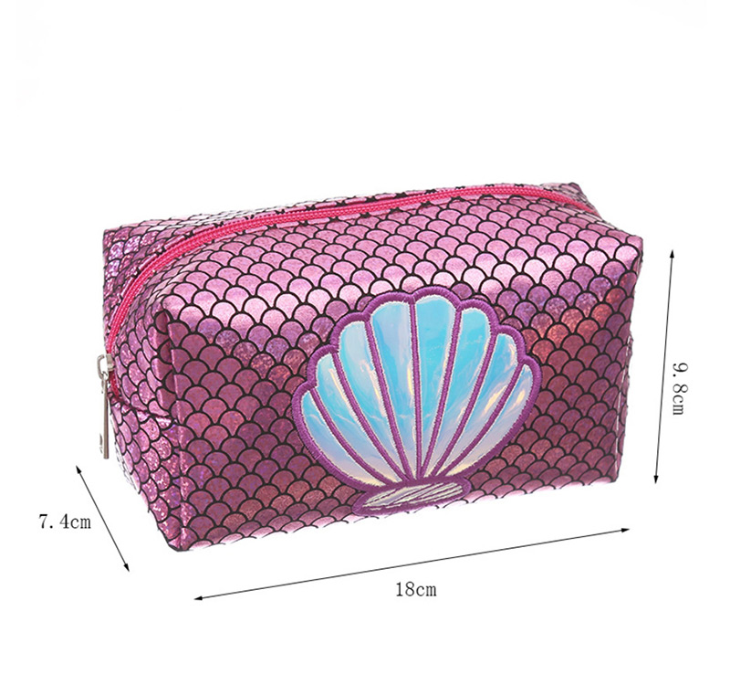 Fashion Fish Tail Silver Mermaid Laser Embroidered Cosmetic Bag,Shoulder bags