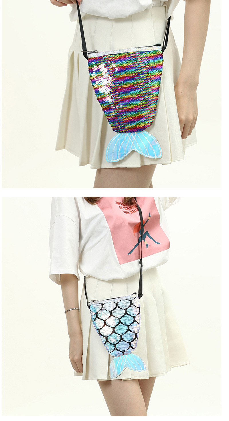 Fashion Multicolored Fish Mermaid Sequin Shoulder Crossbody Bag,Shoulder bags
