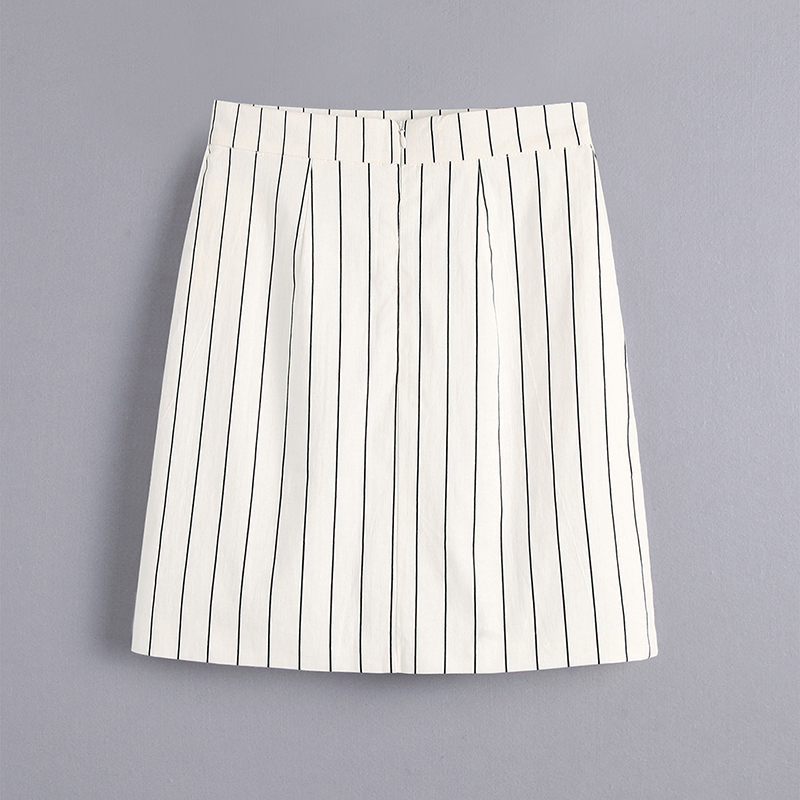 Fashion White Striped Skirt,Skirts