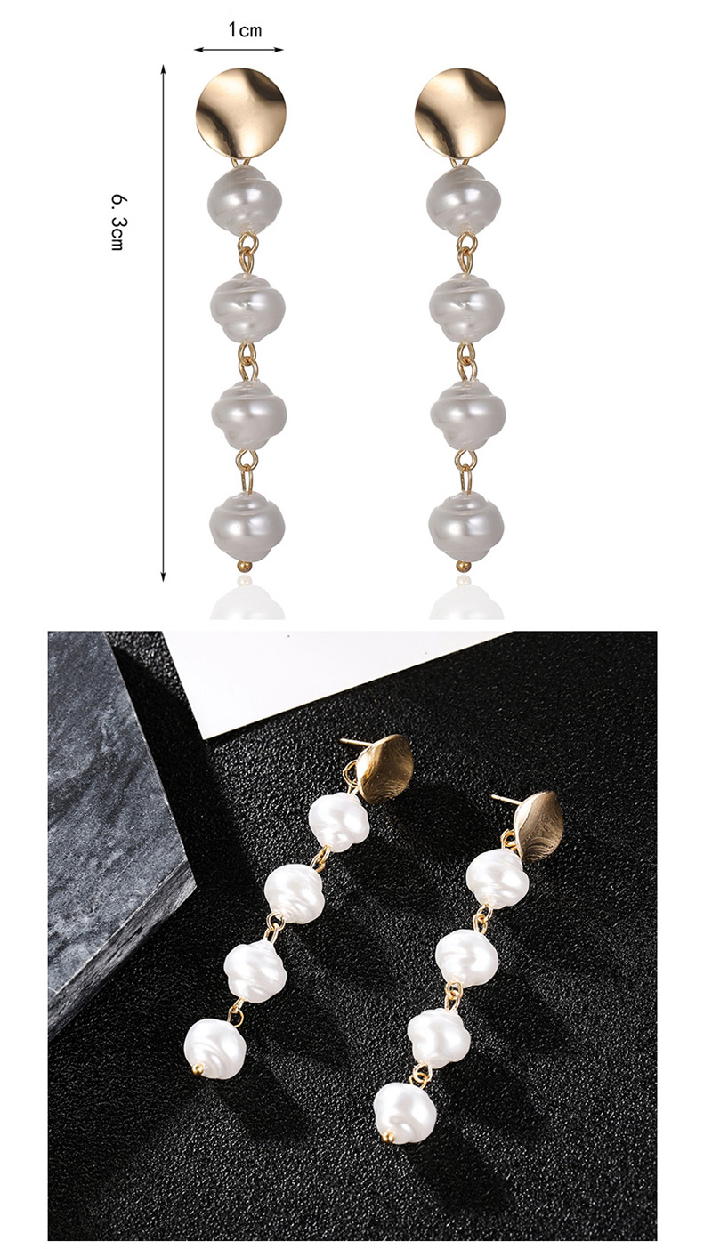 Fashion Gold Simulation Of Natural Irregular Pearl Asymmetric Earrings Female,Drop Earrings